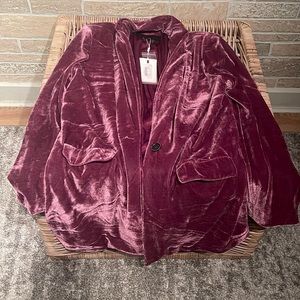 Woman’s Purple Velvet Blazer
